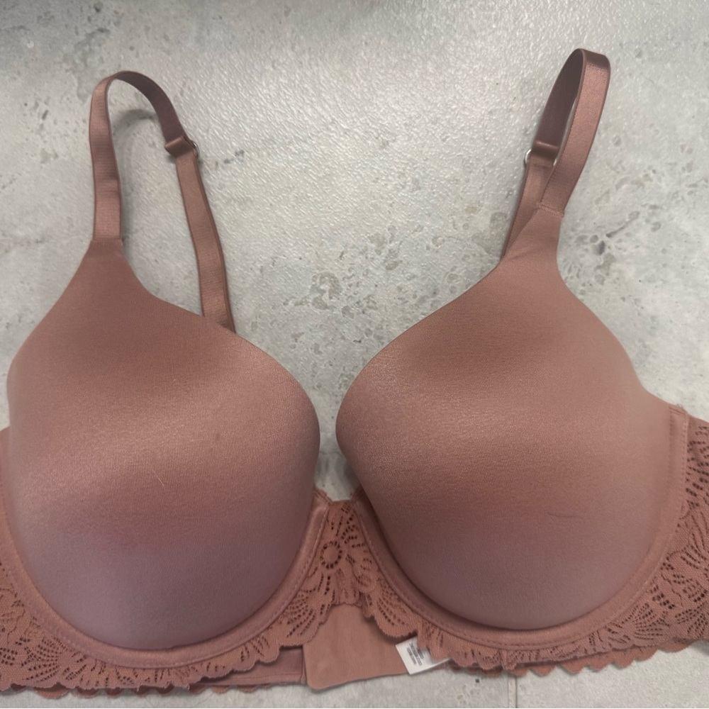 Aerie Lace Detail Bra in Dusty Rose
